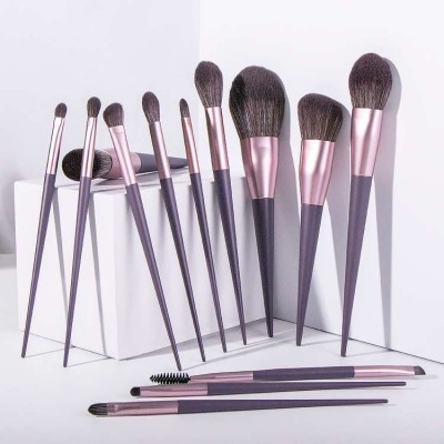 Wholesale Cosmetic Make Up Brushes 12pcs Natural OEM Professional Makeup Brush Set In Stock