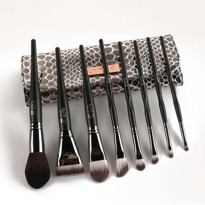 High Quality Cosmetic 8Pcs Makeup Brush Set OEM Brushes Private Label With Pu Bag