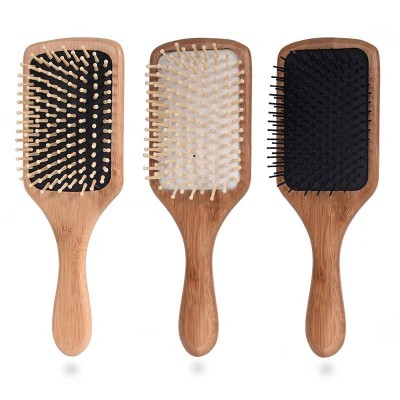 Eco Friendly Massage Scalp Natural Wooden Bamboo Hair Brushes