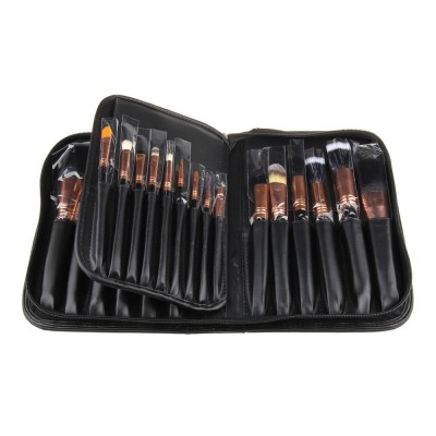 High Quality 29pcs Private Label Kabuki Brush Set With Gift Bag Black Handle Air Brush Makeup