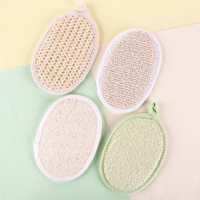 Wholesale Sisal Hemp Bamboo Single Pack Exfoliating Facial Body Natural Loofah Sponges For Bath