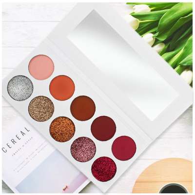 Cosmetic Makeup Eye Shadow Tools 10 Colors Glitter Eyeshadow Palette OEM Shimmer Matte Eyeshadow With Mirror