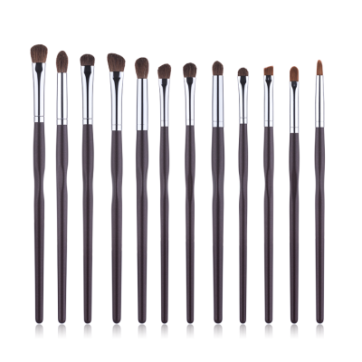 Premium Cosmetics 12pcs Horse Hair Makeup Brushes Professional Eyeshadow Blending Brushes Eye Makeup Brush Set