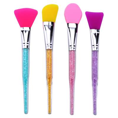 2020 New Arrival Transparent Cosmetic Clay Mud Fan Silicone Face Mask Brushes For Makeup